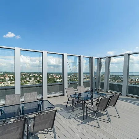 Goldstar Apartament- Wanna Z Widokiem, 19 Pietro, Hanza Tower * 슈체친