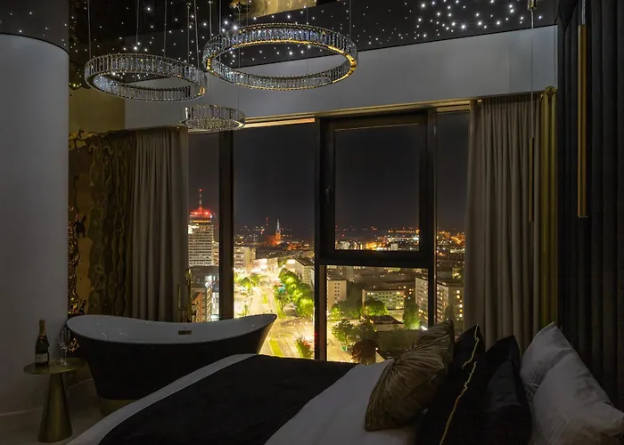 Goldstar Apartament- Wanna Z Widokiem, 19 Pietro, Hanza Tower *