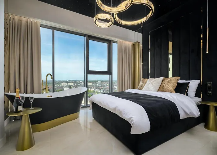 Goldstar Apartament- Wanna Z Widokiem, 19 Pietro, Hanza Tower Szczecin